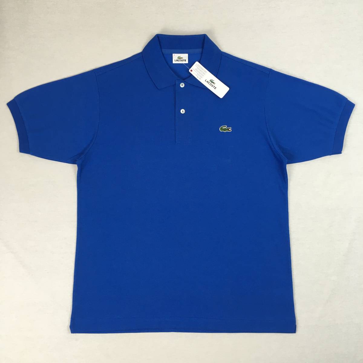 予約中!】 【新品】LACOSTE シャツ 半袖 日本製 ブルー サイズ4