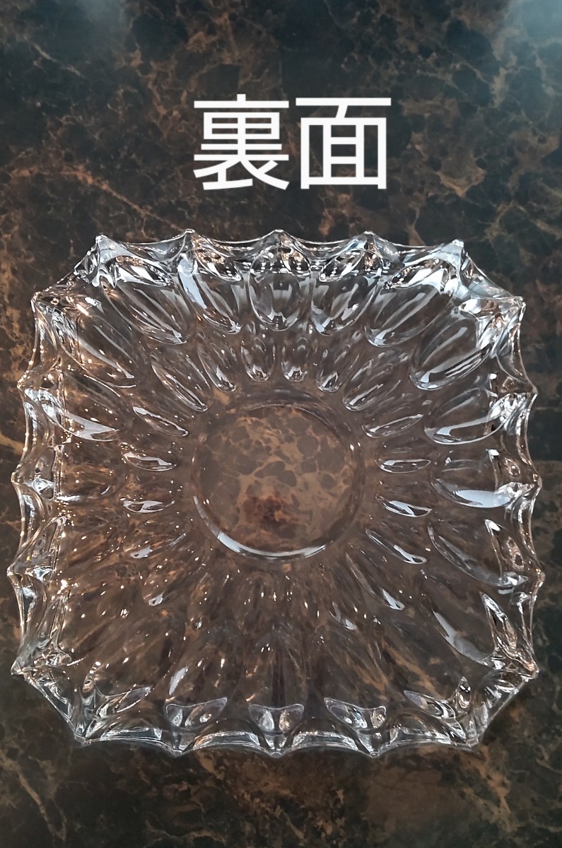 アンティーク ガラス角皿 22cm ２枚セット｜PayPayフリマ