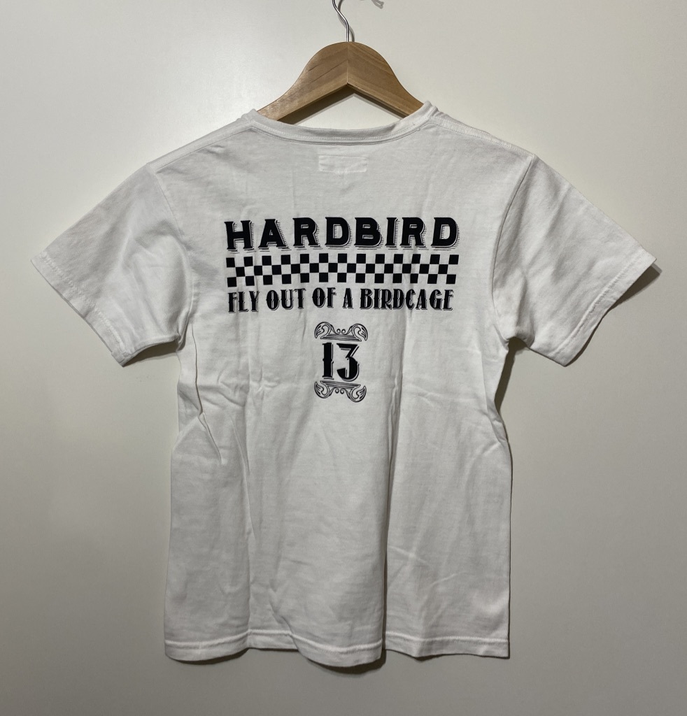 ☆THE FLAT HEAD ザフラットヘッド HARD BIRD ハードバード Vネック 半袖Tシャツ 36 白 ホワイト ポケT ポケット 市松模様 _画像2