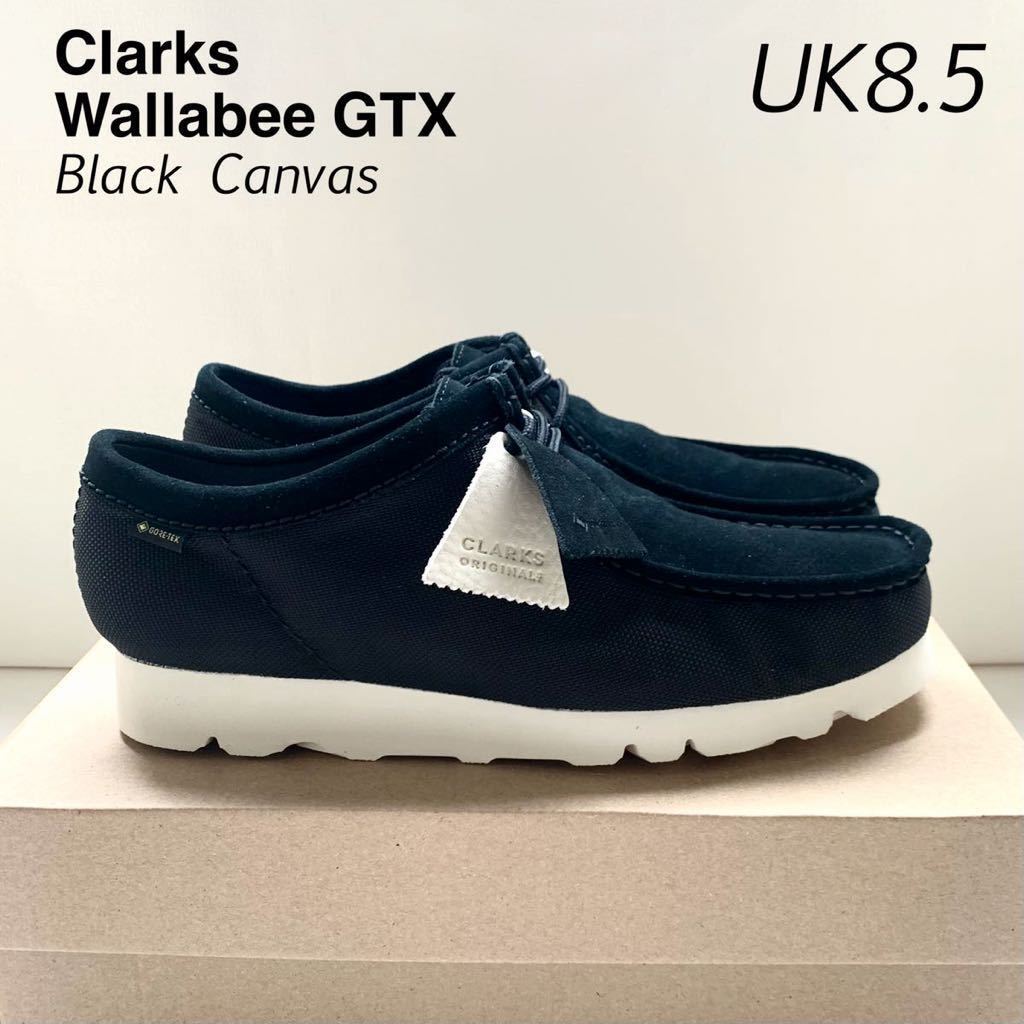 新品 Clarks ORIGINALS クラークス Wallabee GTX ワラビー ゴアテックス シューズ UK8.5 定3.3万 黒 ブラック メンズ Gore-tex仕様_画像1