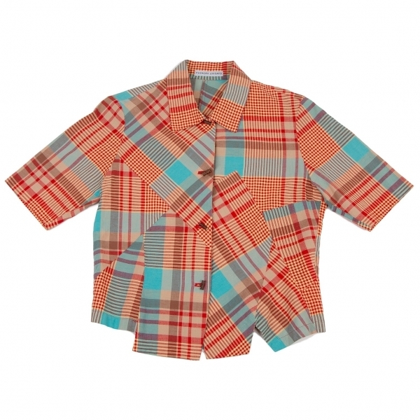  Tsumori Chisato TSUMORI CHISATO check short sleeves shirt setup multi M [ lady's ]