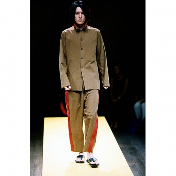 ヨウジヤマモト プールオムYohji Yamamoto POUR HOMME アジアの不良期テープデザインジャケット キャメル2 【メンズ】