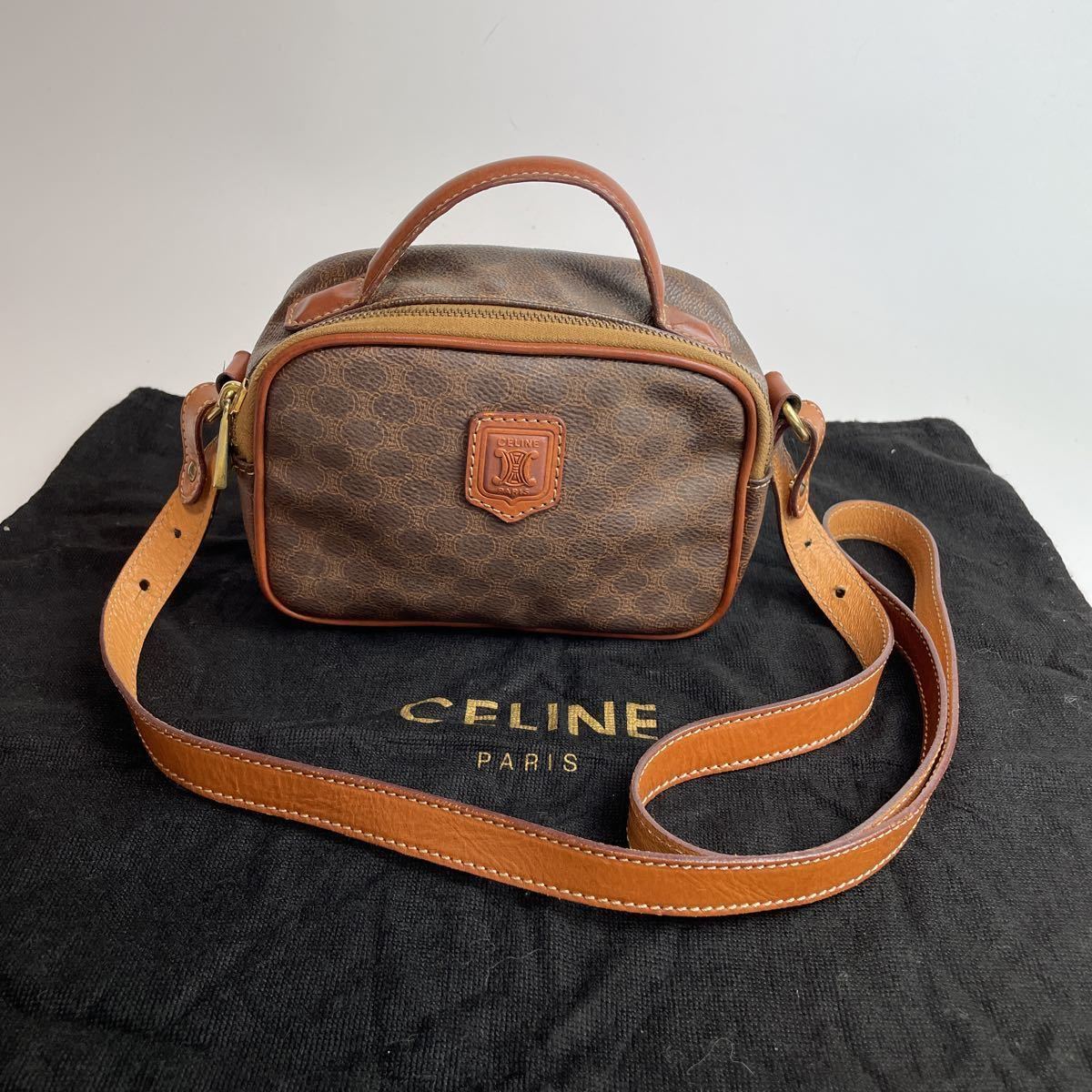 1円 セリーヌ CELINE オールドセリーヌ マカダム 2way バニティ ウィンター激安セール オールドセリーヌ ショルダーハンドバッグ CELINE ハンドバッグ