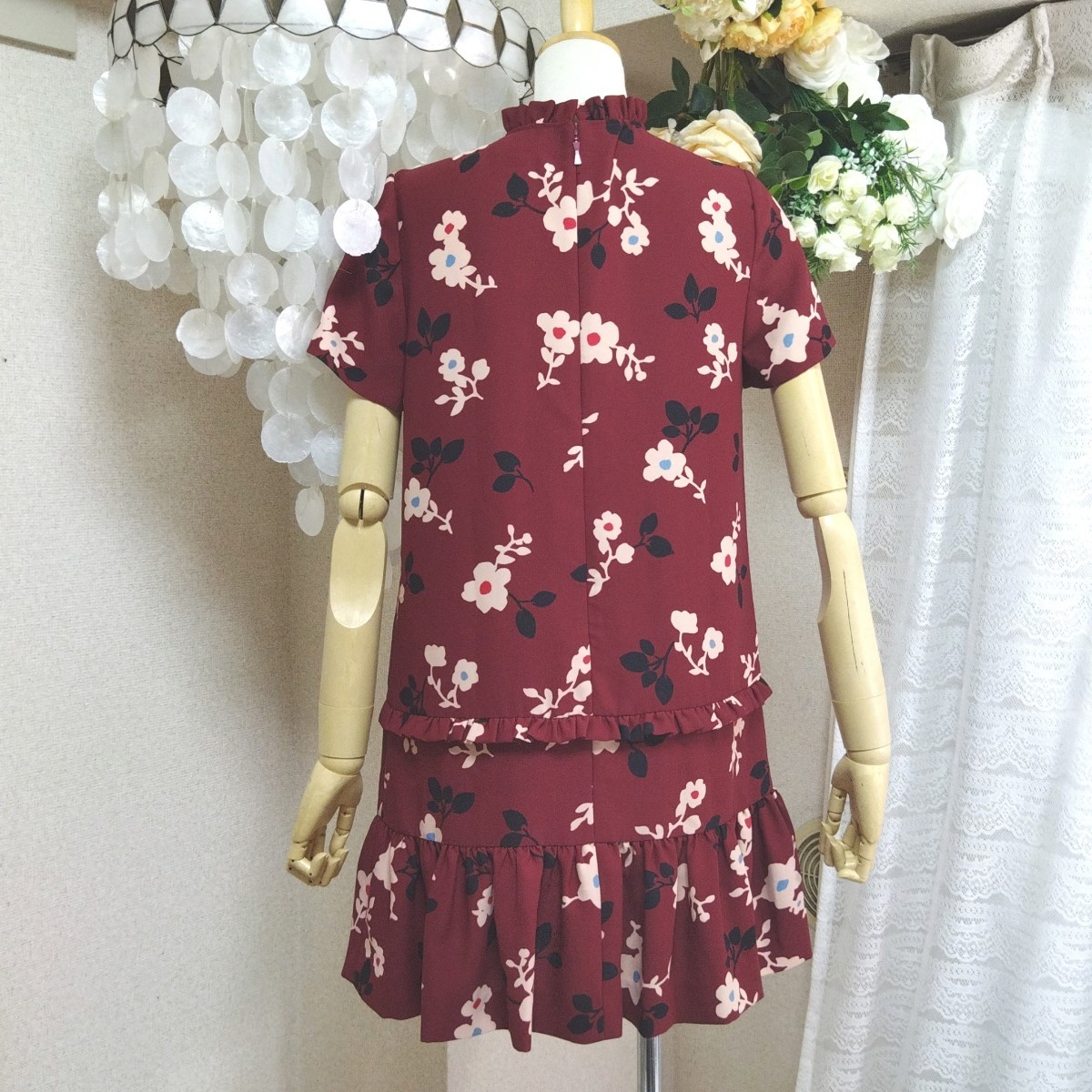 新品同様 XS ケイトスペード 朱赤 ピンク 花柄 ギンガム 新品同様 XS ケイトスペード 朱赤 ピンク 花柄 ギンガム