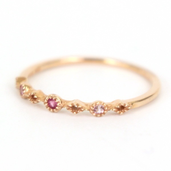 エテ】マルチストーンリング/K10PG/9号/ete/指輪/アクセサリー/装飾品