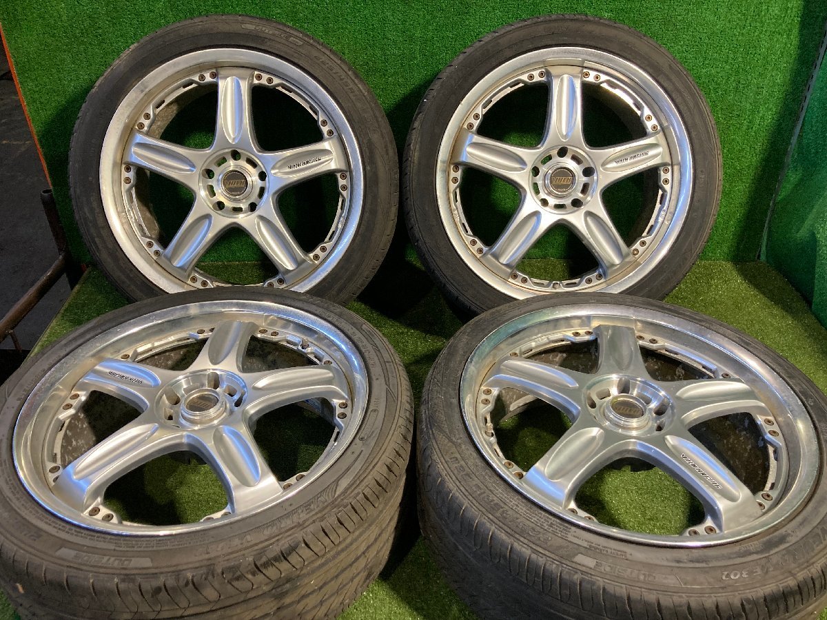 希少 RAYS VOLK Racing GT-C FACE-1 アルミホイール タイヤ 19インチ 4本セット 8.5J +39 PCD114.3 5穴 鍛造 2ピース 中古品 F202