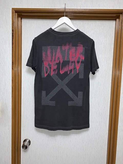 S 美品 OFF-WHITE WATER DELAY Tシャツ オフホワイト イーストランド
