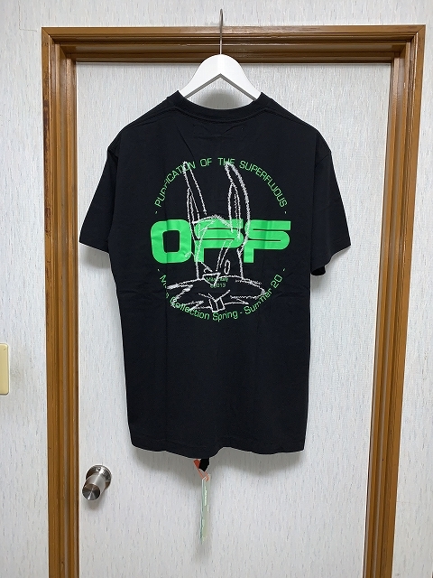 S 新品 2020 OFF-WHITE HARRY THE BUNNY S/S OVER Tシャツ オーバー