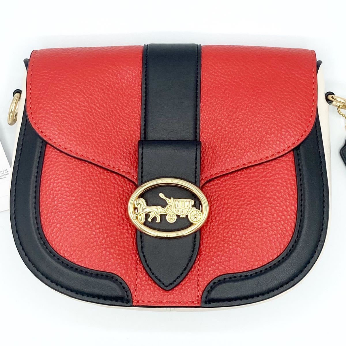 新品未使用】コーチ COACH C3596 レザー サドルバッグ ショルダー