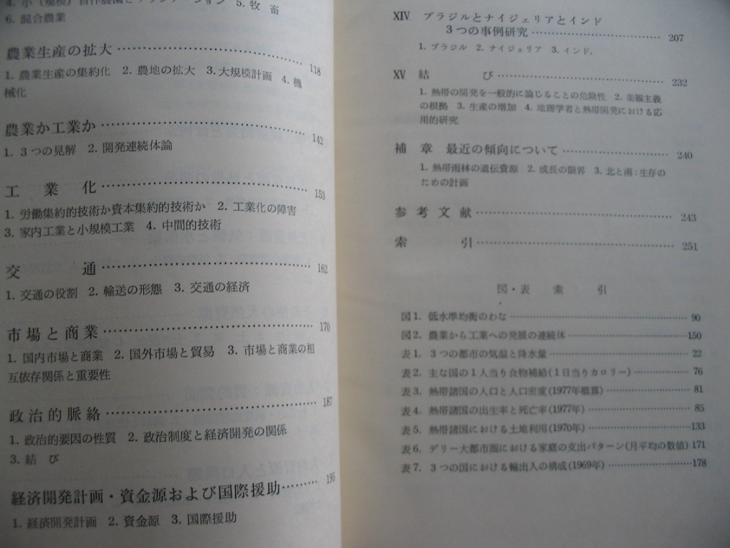 【熱帯の経済開発】B.W.ホッダー 著　(熱帯農業の諸類型　ブラジルとナイジェリアとインド ３つの事例研究 ほか_詳細目次