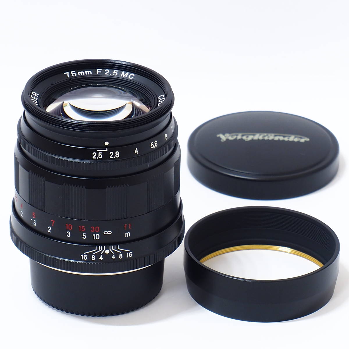 Voigtlander COLOR-HELIAR 75mm F2.5 Black Paint L39 LEICA Screw