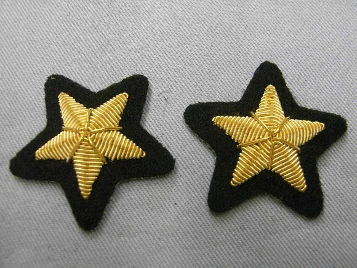 ★アメリカ海軍　袖星章レプリカ　1組（2個）新品★金モール刺繍_画像1