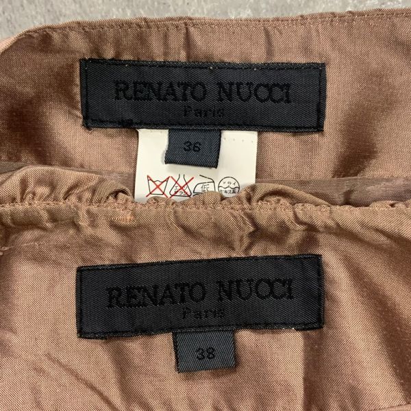 N1188 RENATO NUCCI ジャケット シルク100% 36(下) サイズ38(上) 高級 スカート セットアップ レナートヌッチ  ナラカミーチェ スーツ