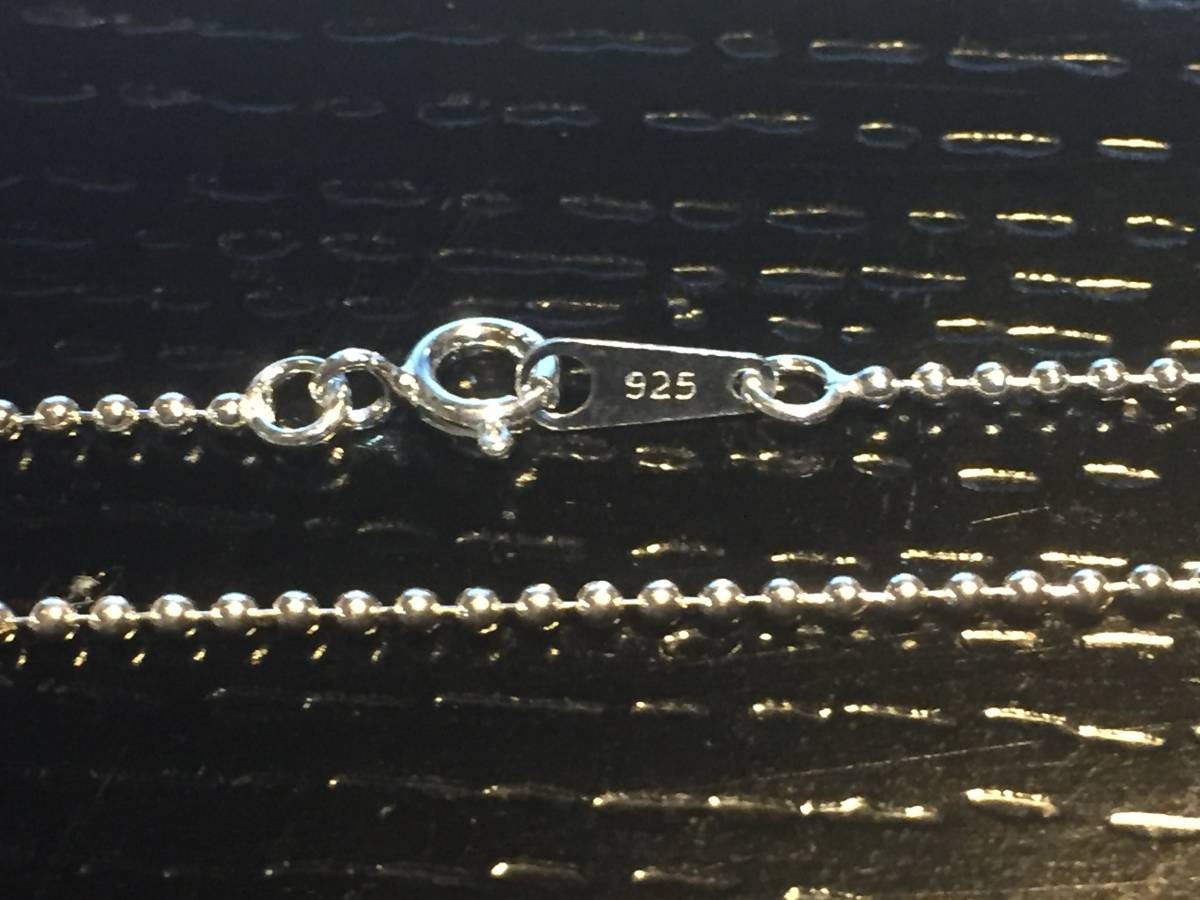  free shipping silver 925 / stamp have ball chain 45cm little futoshi .. 1.5 millimeter width (B15-45)