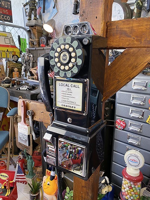 ヤフオク! - アメリカの公衆電話機型テレフォン 1957年モデル...