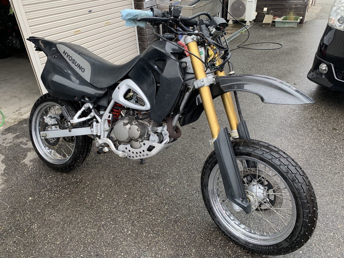 モタード、フラットトラック、Hyosung RX125SM 絶好調、ヒョースン www