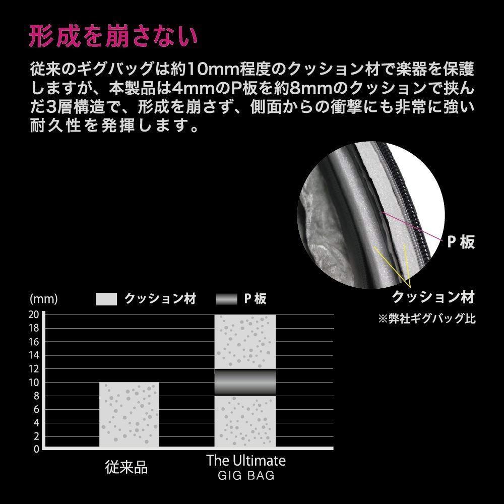 【A】KC★極厚20mmクッション★エレキベース用ギグバッグ★グリーン★リュック式★防水設計★大型ポケット★ギグケース★GB-EB1/GR_画像7