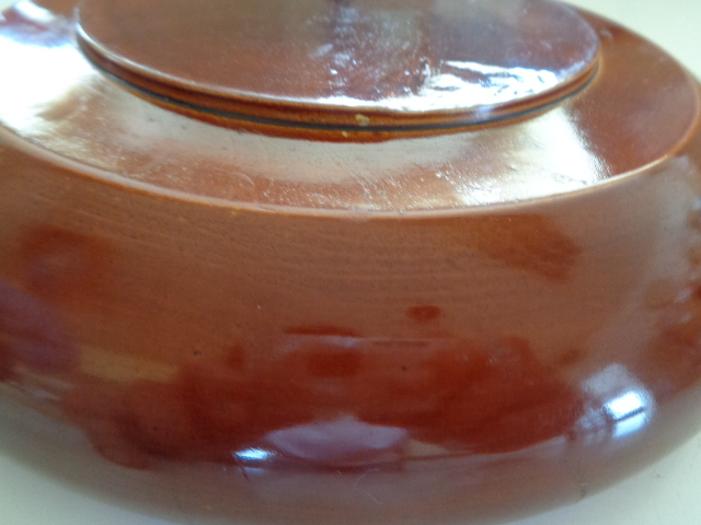 D142-60 飛騨 春慶塗 菓子鉢 菓子器 木製漆芸 茶道具 20センチ×4.5センチ_画像4