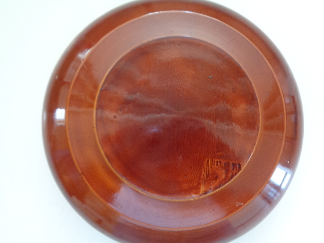 D142-60 飛騨 春慶塗 菓子鉢 菓子器 木製漆芸 茶道具 20センチ×4.5センチ_画像5