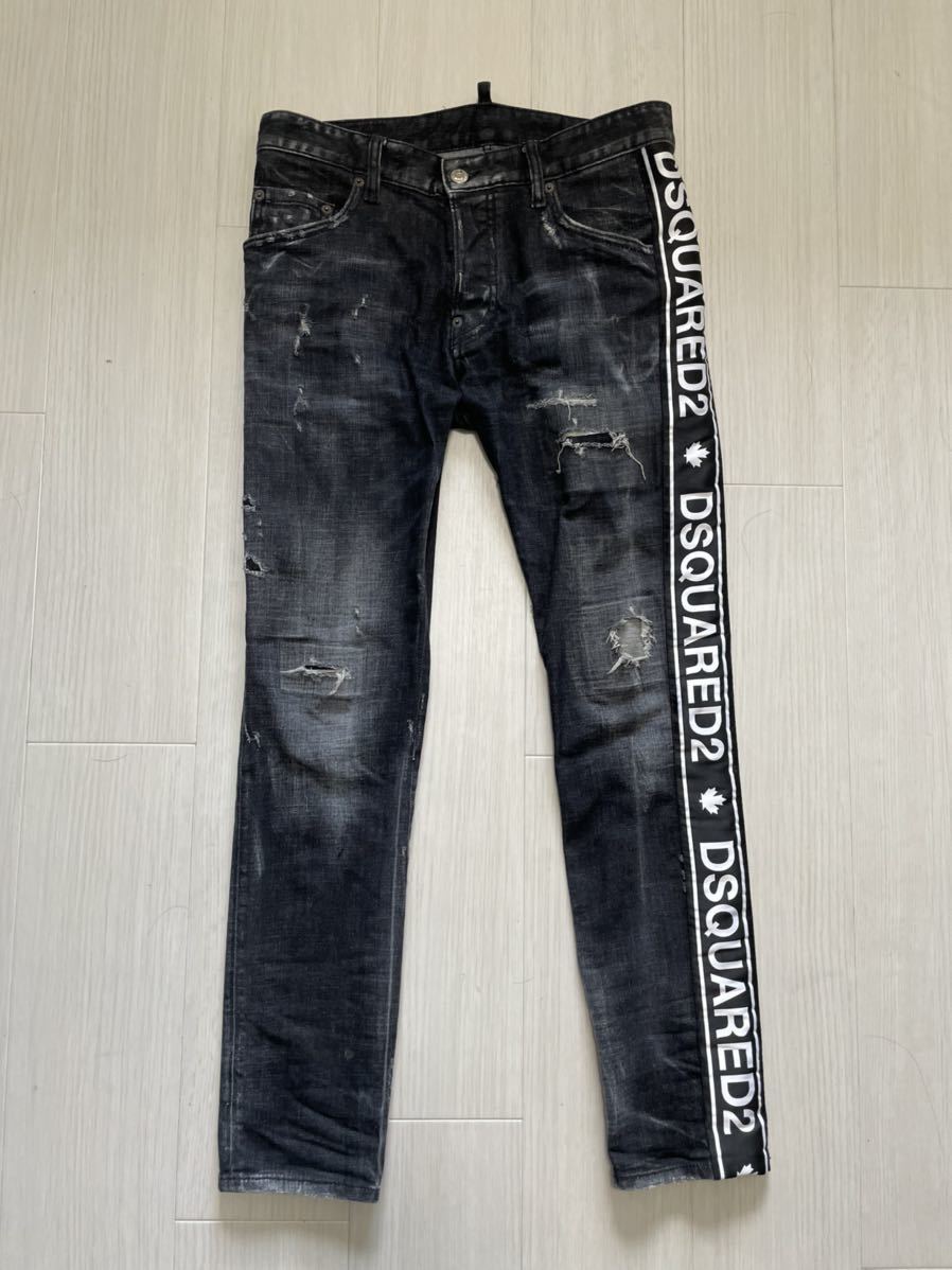 DSQUARED2 ロゴテープデニム ディースクエアード skater jeans www