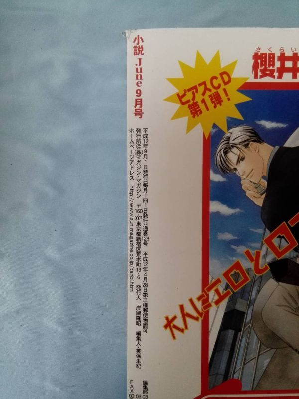 小説 JUNE 今、危険な文字にめざめて №123 2000年9月号 マガジン・マガジン_画像5