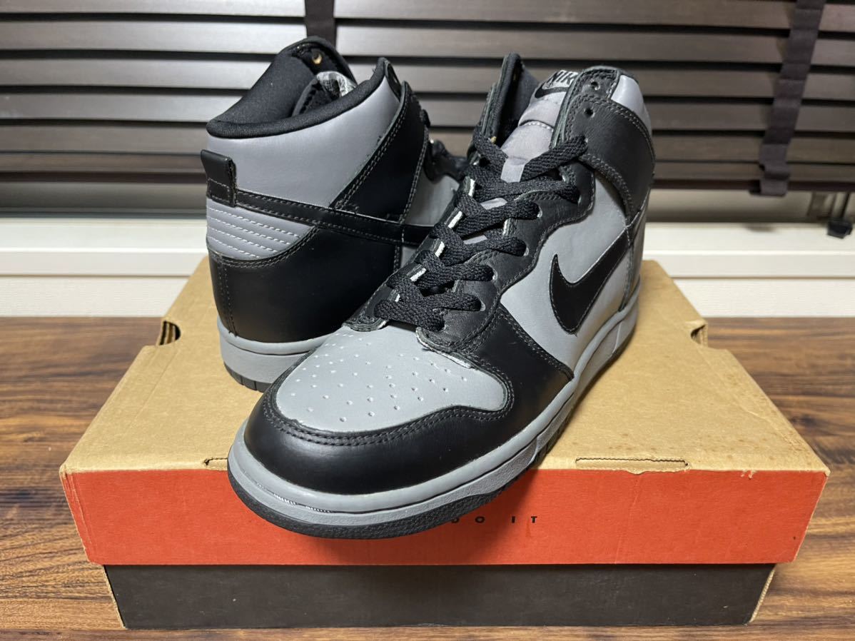最高の品質 NIKE ナイキ DUNK HI ダンクハイ 黒×灰 スニーカー