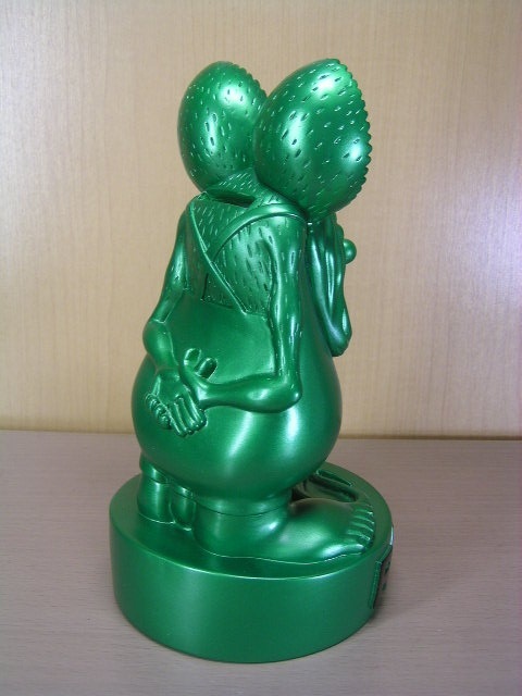 ラットフィンク 貯金箱 グリーンメタリック ☆良品☆ ソフビ コインバンク Rat Fink coin Bank_画像6