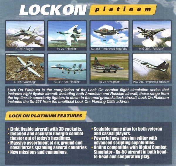 [ including in a package OK] Lock On Platinum / fighter (aircraft) / flight simulation / PC game soft / Windows / import game 