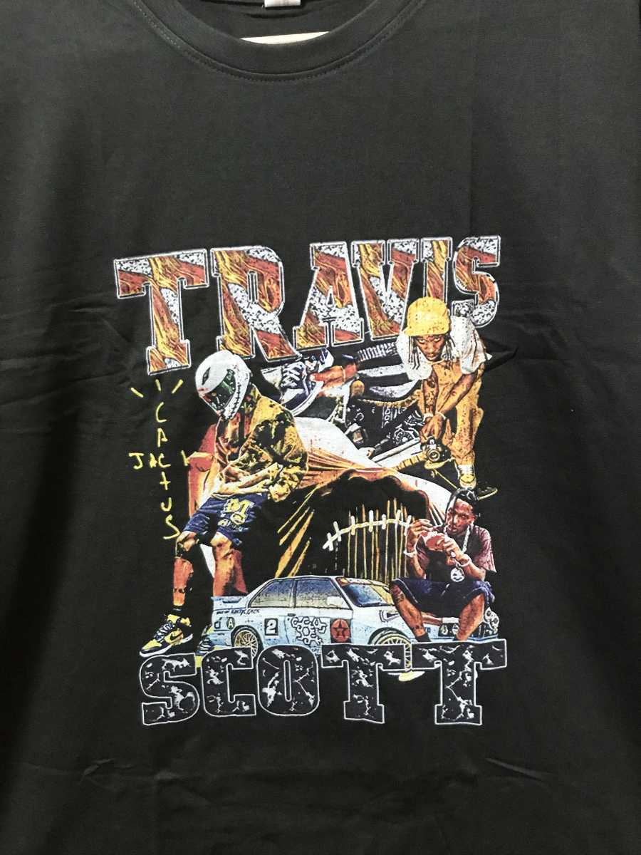Travis Scott トラヴィス スコット ラップ Tシャツ hiphop rap ヒップホップ ラップ black ブラック 半袖 tee  送料無料