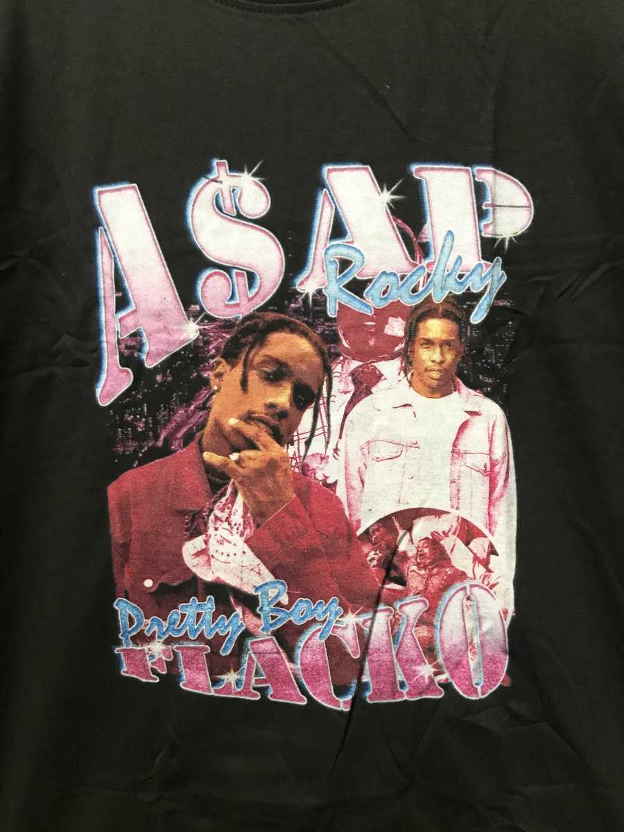 Asap Rocky Tシャツ エイサップロッキー ブラック L hiphop rap ヒップ 