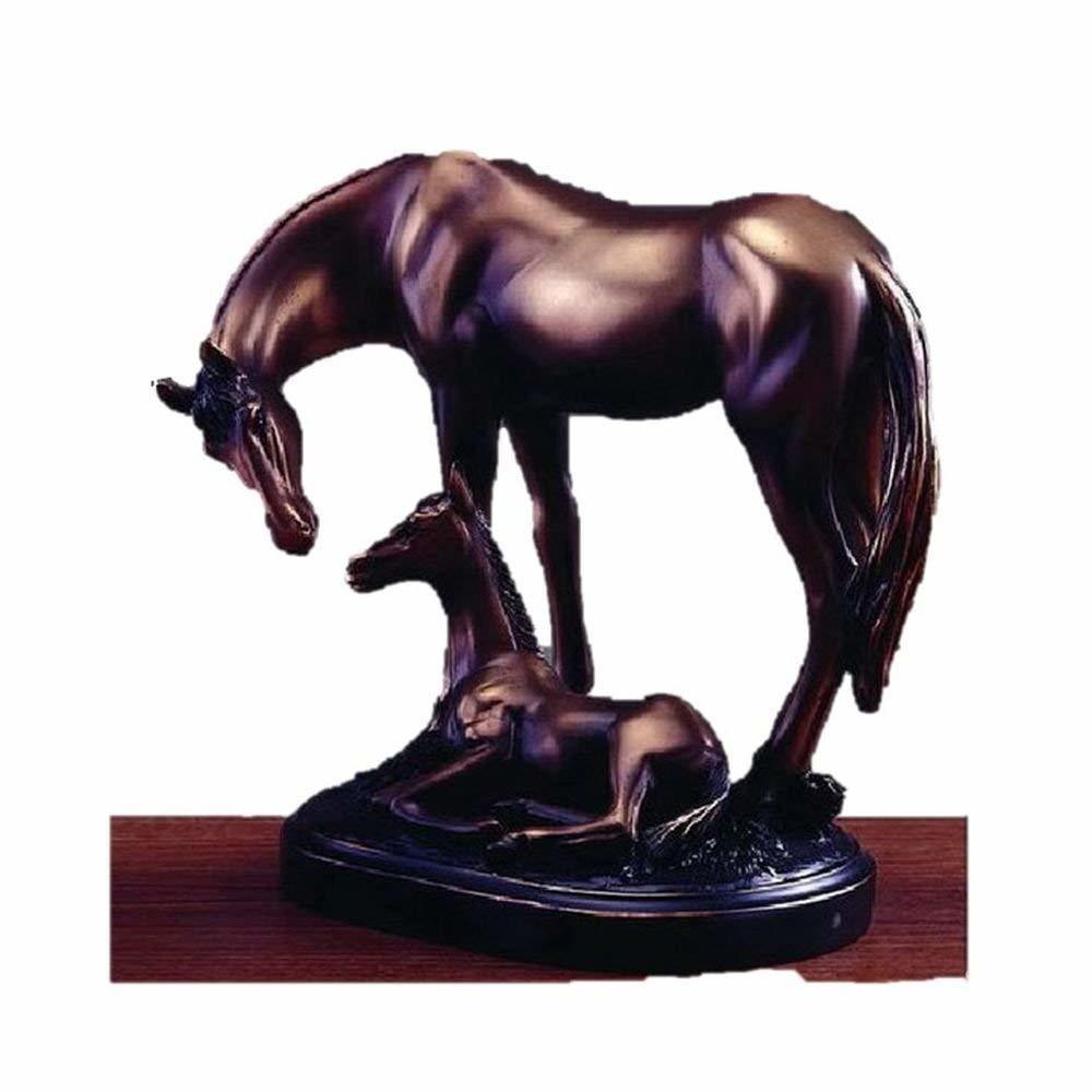 西洋彫刻 乗馬用の親子の馬 ブロンズ風彫像/ 競馬場 JRA 日本競馬協会 産駒（輸入品_画像2