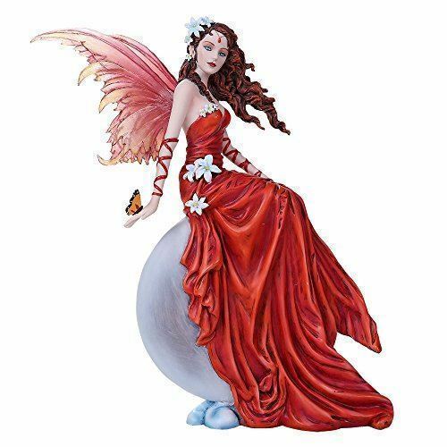 天体の月明かりの深紅色のロマンス・レッドガウンを着たリリーウェディングフェアリー（妖精)(輸入品)