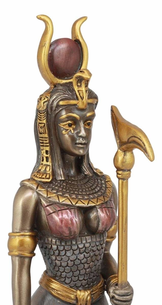 古代エジプトの女神 ハトホル神 愛と喜び母性像 彫刻 彫像 エスニック 愛と美の女神 [輸入品_画像6