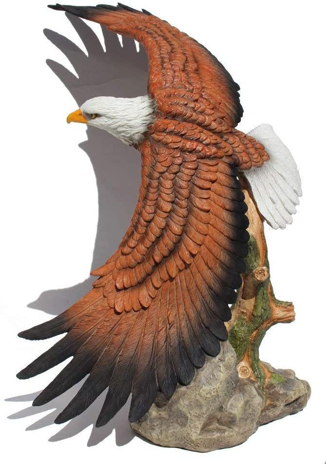 アメリカの国鳥 荘厳に空を飛ぶ白頭鷲(ワシ) 彫刻 彫像/ USA Majestic Flying Bald Eagle(輸入品_画像2