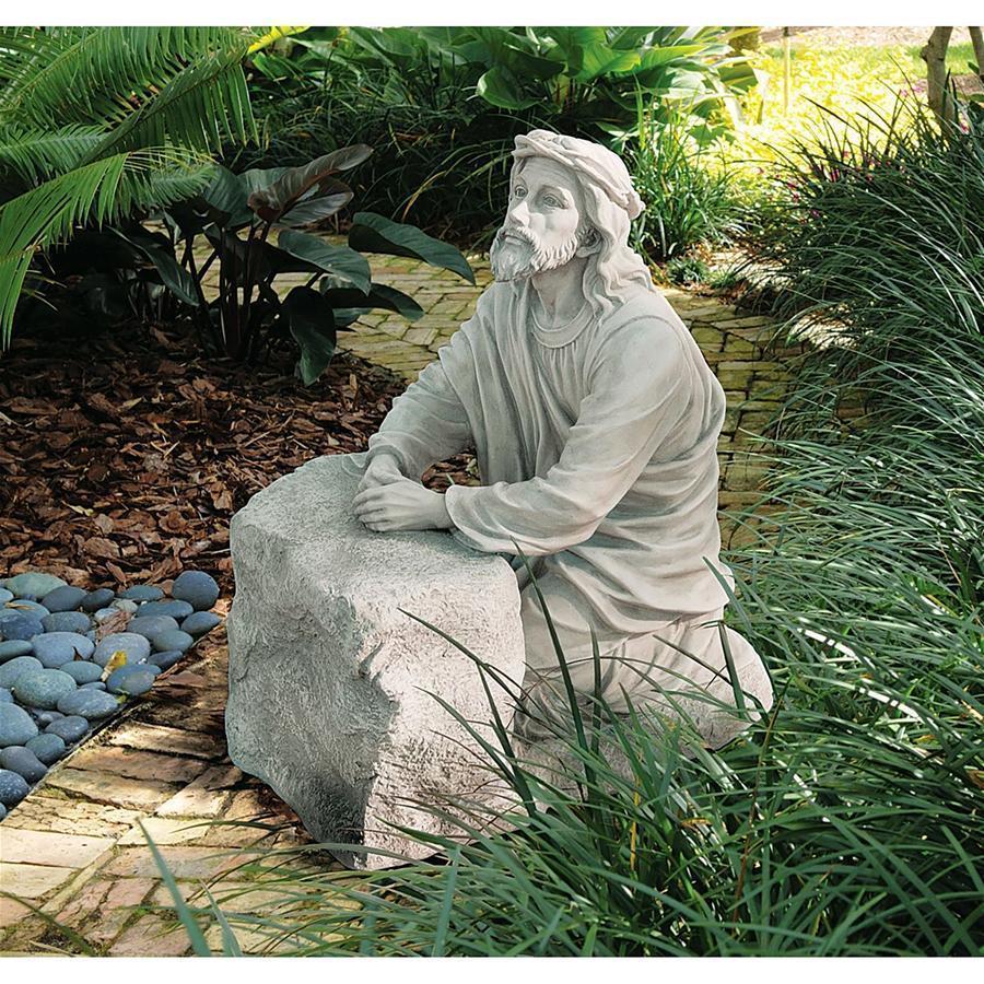 ゲッセマネの園で 祈るイエス像 ガーデン彫刻 彫像/ カトリック教会 洗礼 福音 聖霊（輸入品）
