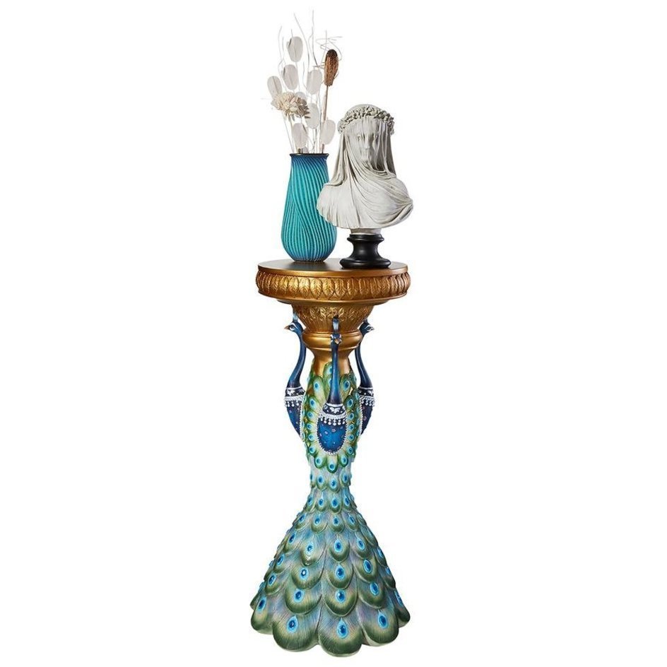 【一部予約販売】 グレート・ルーラー・ピーコック デザイン・トスカノ製 偉大な王者 彫像(輸入品) 孔雀彫刻台座 洋風