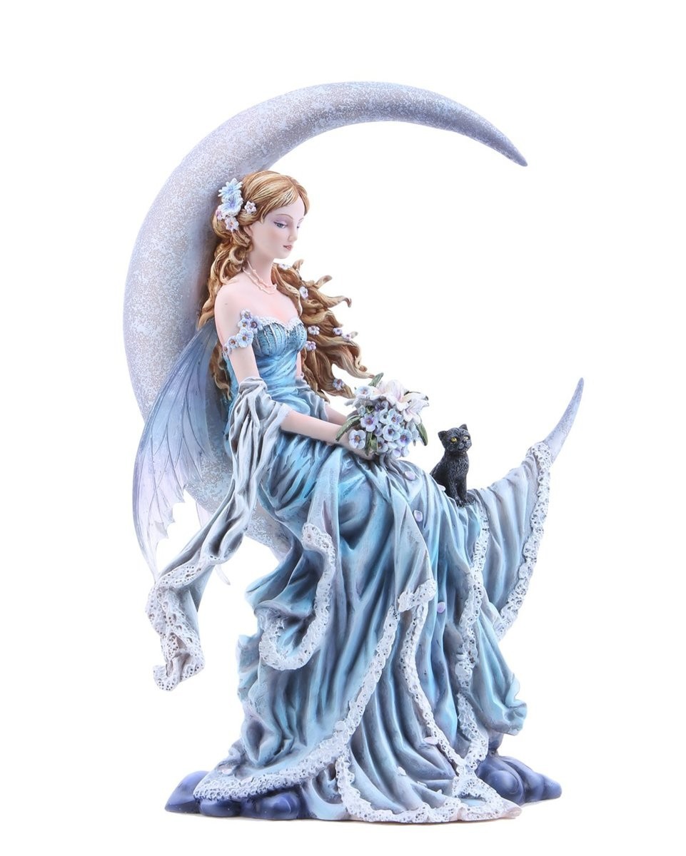 4つの要素 月の妖精の置物 アースウィンド・フロストファイア ネネ・トーマスアート作 高さ 約28ｃｍ彫刻 彫像（輸入品