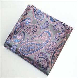  silk 100%. stylish peiz Lee pattern. pocket square TBC-FZ-11