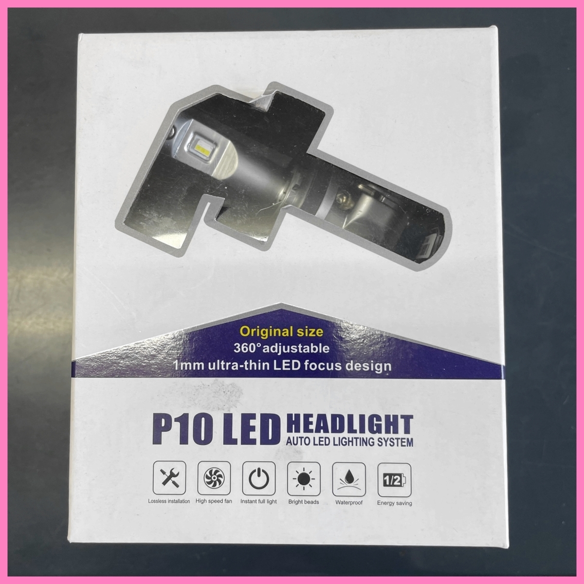 限定1個★新品 自動車用 LEDヘッドライト 2個入 6000K H8/H9/H11/H16 明るい P10 LED WING-P10_画像6