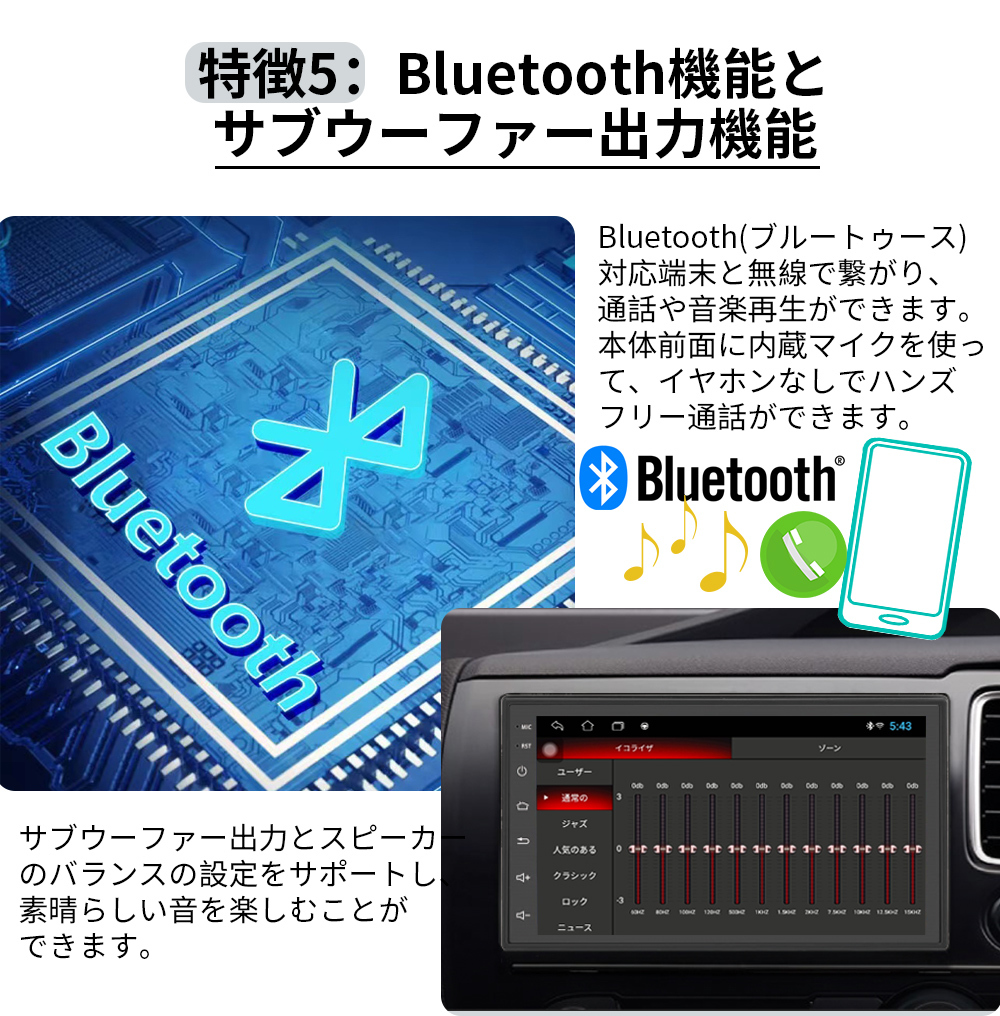 Android 11.0カーナビNS07 2 Dinラジオ GPSナビBluetooth WiFi 7インチ