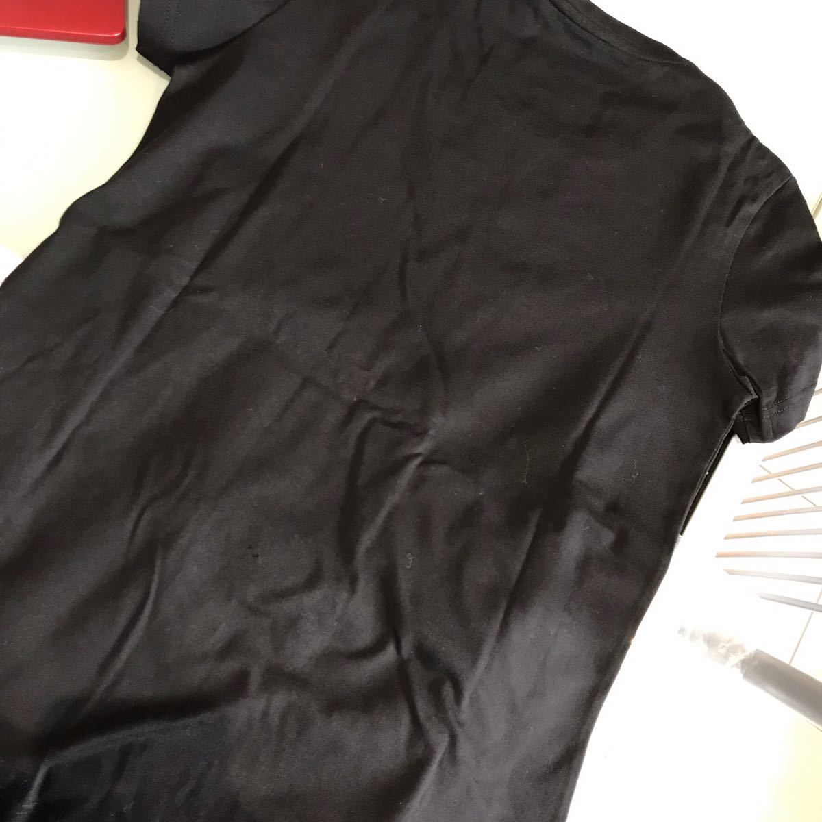 公式の モンクレール 黒 moncler 未使用 コットンポロシャツ ブラック