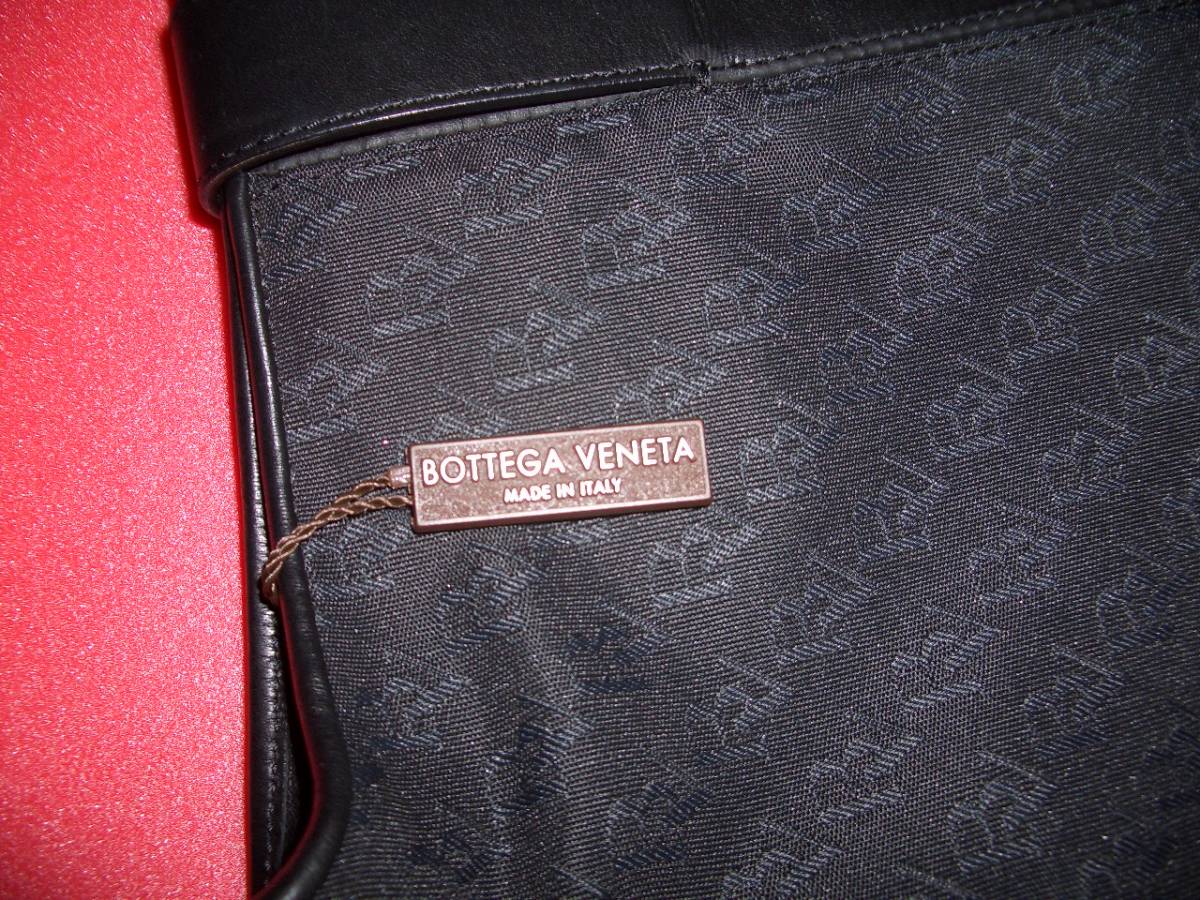 BOTTEGA VENETA ボッテガ ヴェネタ キャンバス& レザー ショルダーバッグ イタリア製