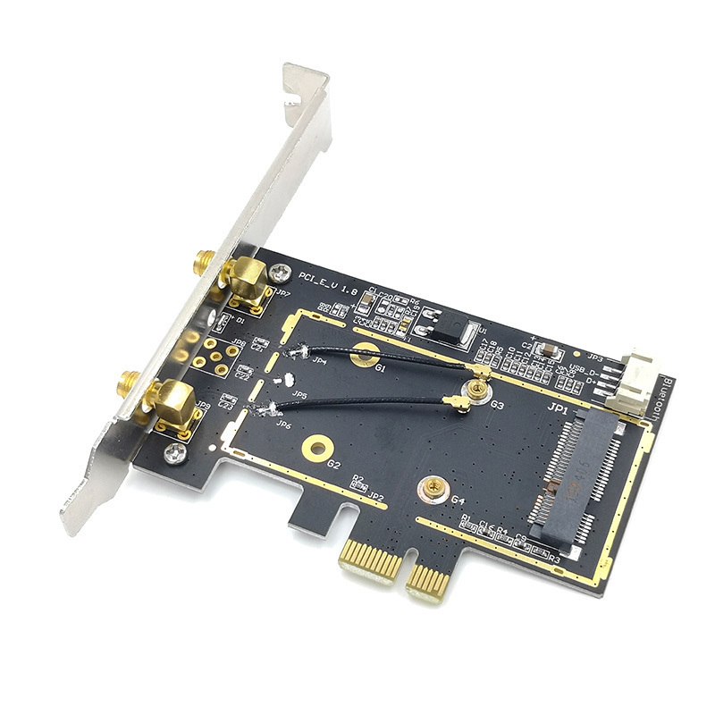 インターフェース miniPCIe用カード → デスクトップ PCI-Express x1 変換ボード Bluetooth可能