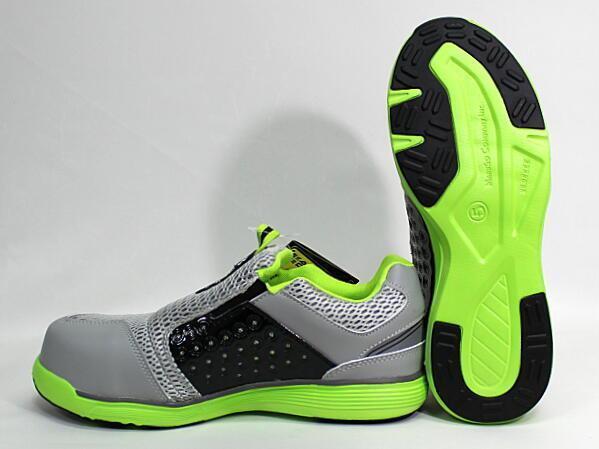 26.5cm lime / gray light weight safety shoes man dam safety #767 circle . maru go