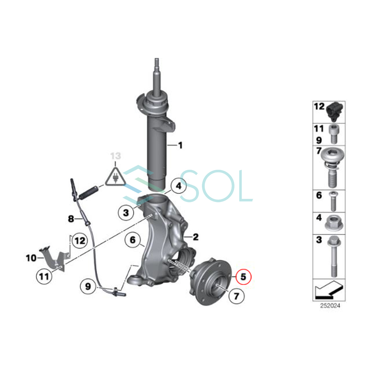 BMW E84 X1 フロント ホイールハブ ボルト付 左右共通 20iX 25iX 28iX 31206877562 31206852091 31206789508 出荷締切18時