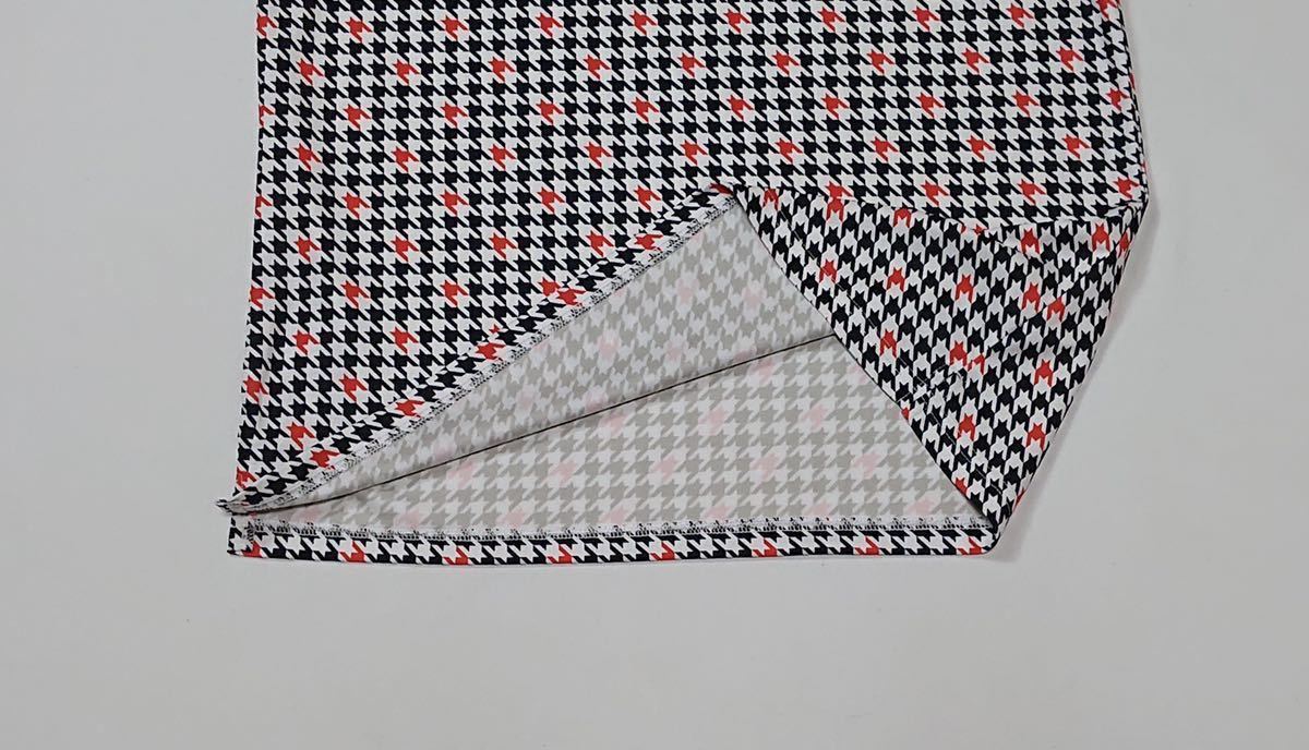 IGNIO イグニオ // 半袖 千鳥格子柄 ドライ ポロシャツ (白×黒×赤) サイズ M_画像4