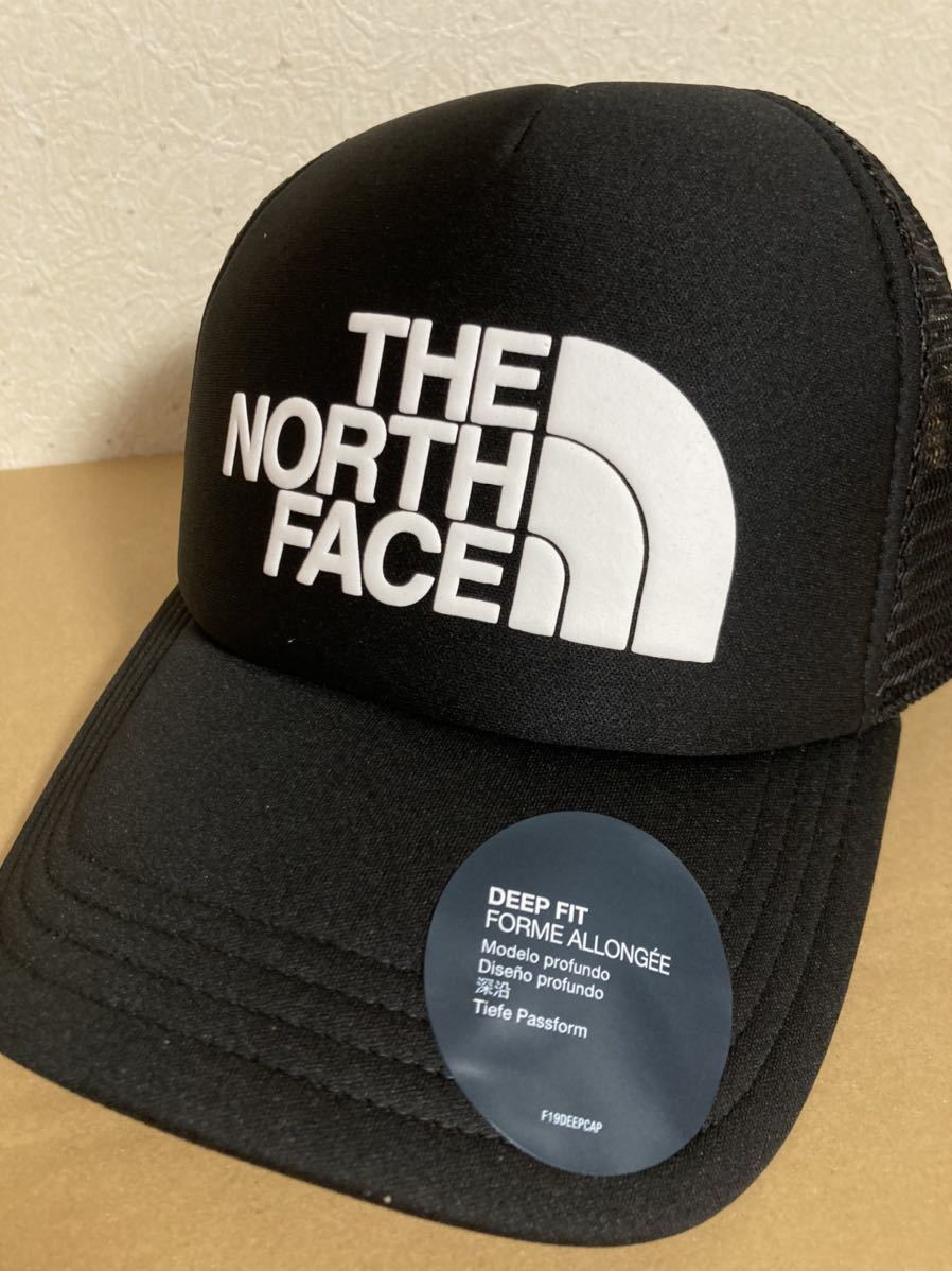 The North Face Logo Trucker Cap Black ザノースフェイス メッシュキャップ ブラック