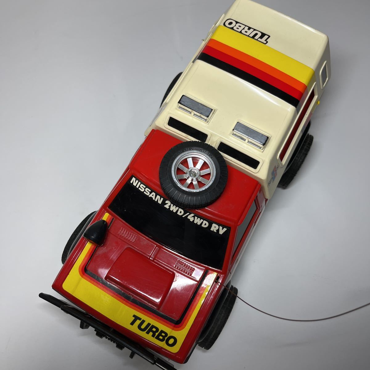 ヨネザワ ラジコン ダットサントラック 2WD&4WD ターボ 1/14スケール 日本製 当時物 レトロ 動作未チェック 現状品 ジャンク_画像6