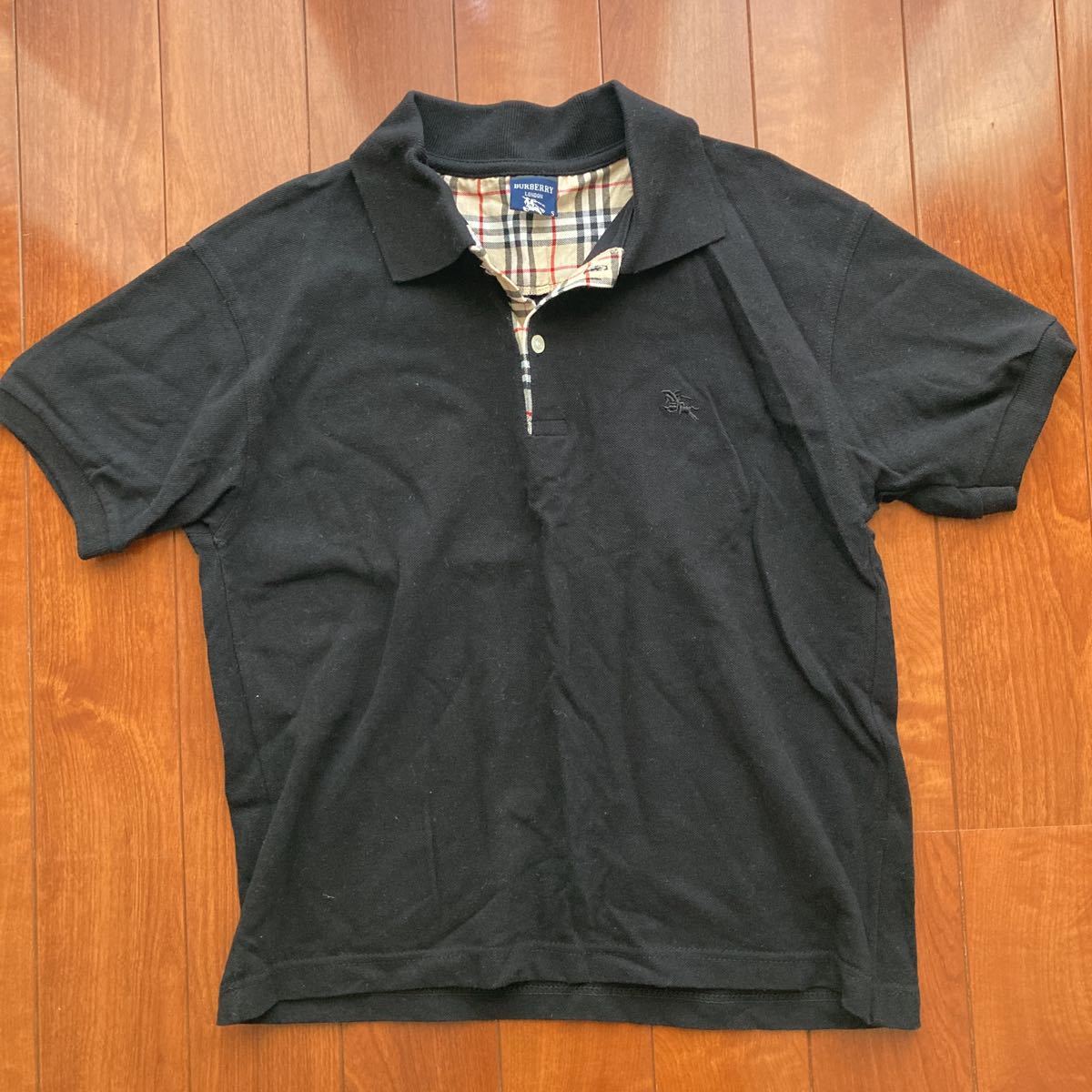 BURBERRY】00sロゴ刺繍ノバチェックポロシャツ ブラックL BURBERRY】00sロゴ刺繍ノバチェックポロシャツ ブラックL