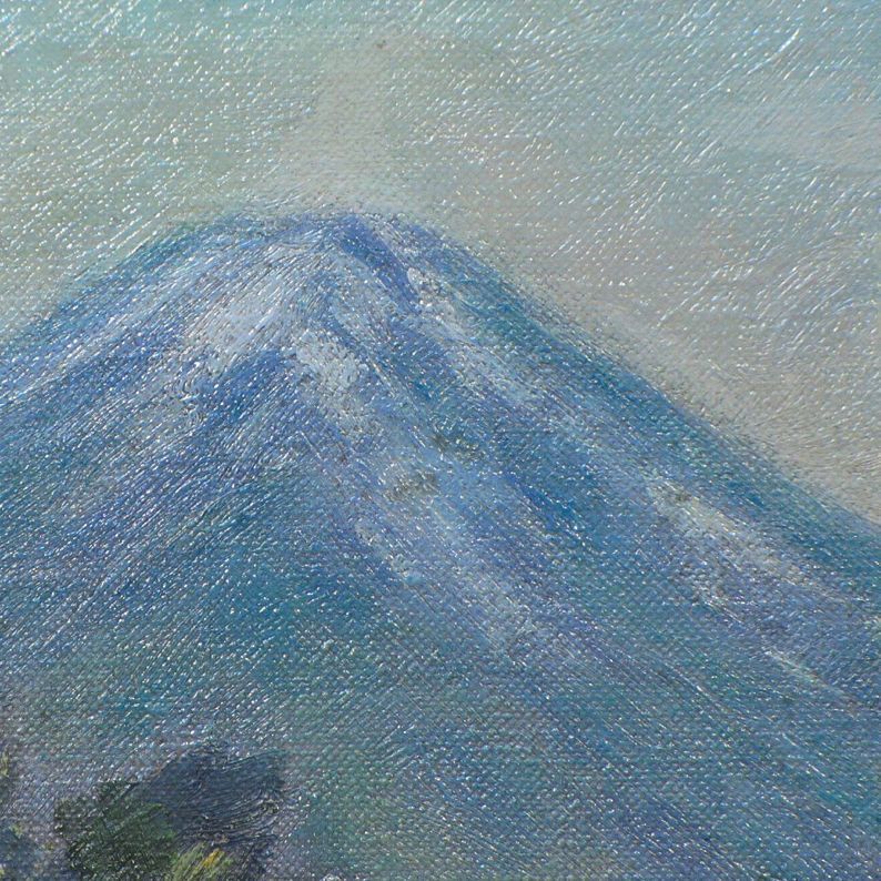 メールアド ヤフオク! 「富士山」 額装２０号 非の打ち所なき